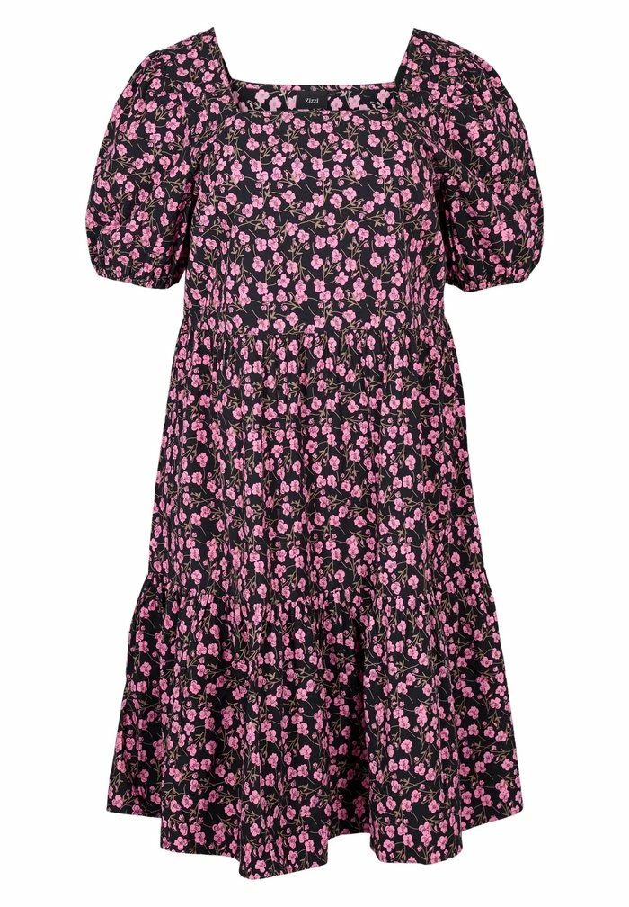 Zizzi Robe De Jour - Flower Aop 4 Zizzi Robe De Jour - Flower Aop – Image 4