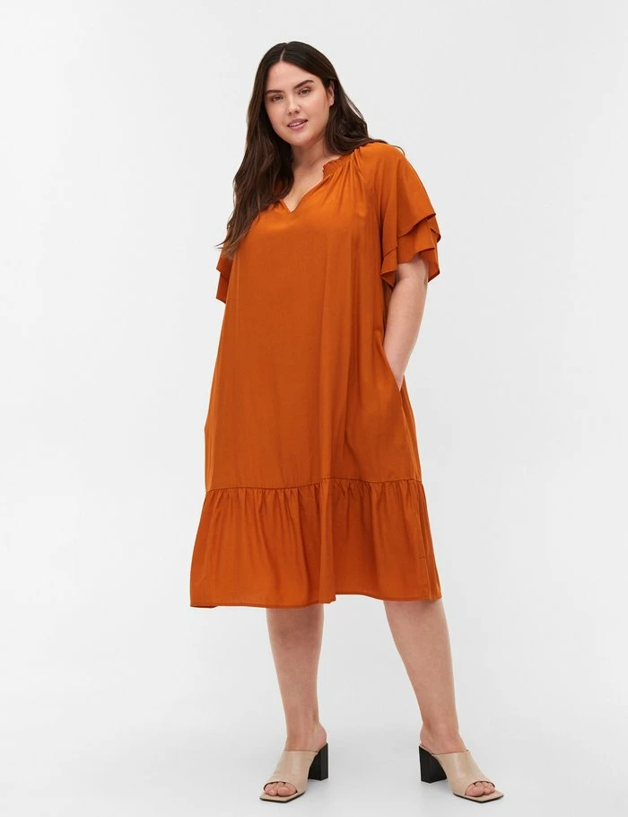 Zizzi Robe De Jour - Autumnal 2 Zizzi Robe De Jour - Autumnal – Image 2