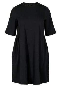Zizzi Robe En Jersey - Black