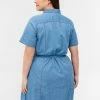 Zizzi Robe En Jean - Light Blue Denim -France Zizzi Soldes 2022 4f38694341a14d56b1189f2a1a9ad945