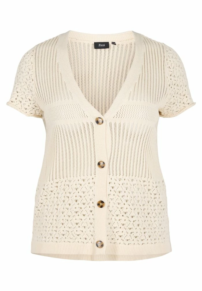 Zizzi Gilet - Warm Off White 1 Zizzi Gilet - Warm Off White