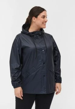 Zizzi REGEN MIT UND ERSCHLUSS - Veste Imperméable - Dark Blue