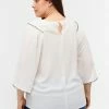 Zizzi Blouse - White -France Zizzi Soldes 2022 4fac5fb278dd470f8d4bfea30c51190d