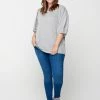 Zizzi Blouse - Grey -France Zizzi Soldes 2022 5024a5d3b6fe40938849233ad36f5cf1