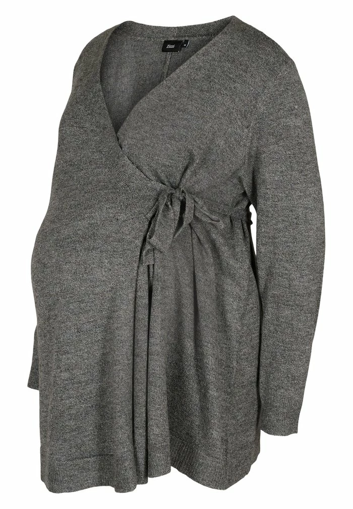 Zizzi Gilet - Medium Grey Melange 4 Zizzi Gilet - Medium Grey Melange – Image 4