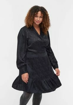 Zizzi Robe En Jersey - Black