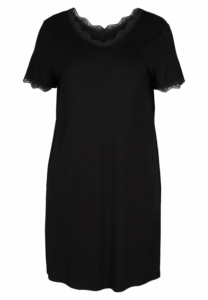 Zizzi Chemise De Nuit / Nuisette - Black 1 Zizzi Chemise De Nuit / Nuisette - Black