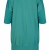 Zizzi WITH 3/4-SLEEVES - Robe Pull - Teal Green Melange -France Zizzi Soldes 2022 548853b083154c739562e0d1585cfd28