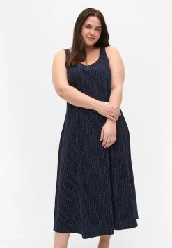 Zizzi Robe En Jersey - Blue