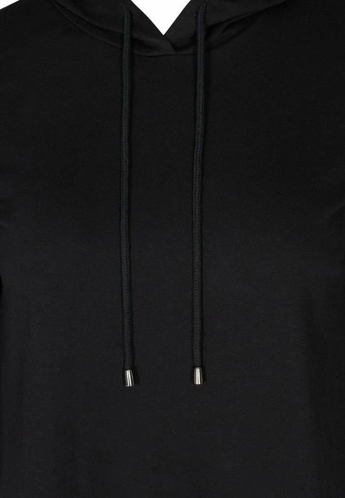 Zizzi WITH 3/4 LENGTH SLEEVES AND A HOOD - Robe De Jour - Black 6 Zizzi WITH 3/4 LENGTH SLEEVES AND A HOOD - Robe De Jour - Black – Image 6