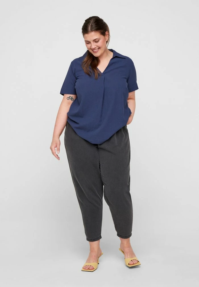 Zizzi Blouse - Blue 2 Zizzi Blouse - Blue – Image 2