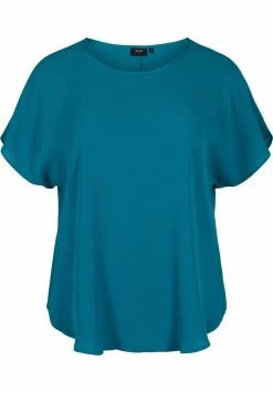 Zizzi KURZEN ÄRMELN UND RUNDHALSAUSSCHNITT - Blouse - Blue