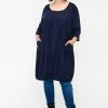 Zizzi Robe De Jour - Blue -France Zizzi Soldes 2022 5992497bae2549e082d1d29b704d62e1