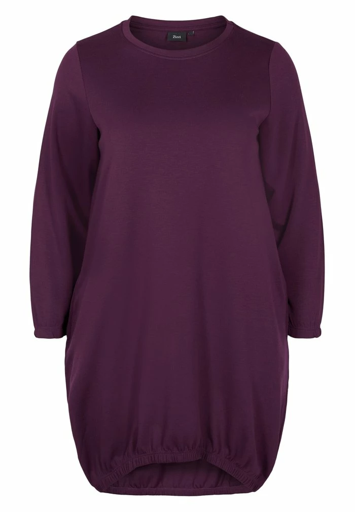 Zizzi Robe En Jersey - Winter Bloom 4 Zizzi Robe En Jersey - Winter Bloom – Image 4