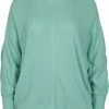 Zizzi STRIKKET RIBKANT - Pullover - Dusty Jade Green -France Zizzi Soldes 2022 59cfd57756ff44a79b426cb1cc018cd4