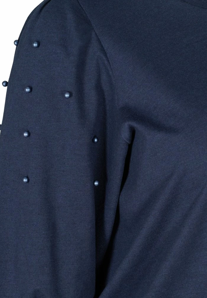 Zizzi BALLONÄRMELN UND PERLEN - Blouse - Black Iris 5 Zizzi BALLONÄRMELN UND PERLEN - Blouse - Black Iris – Image 5