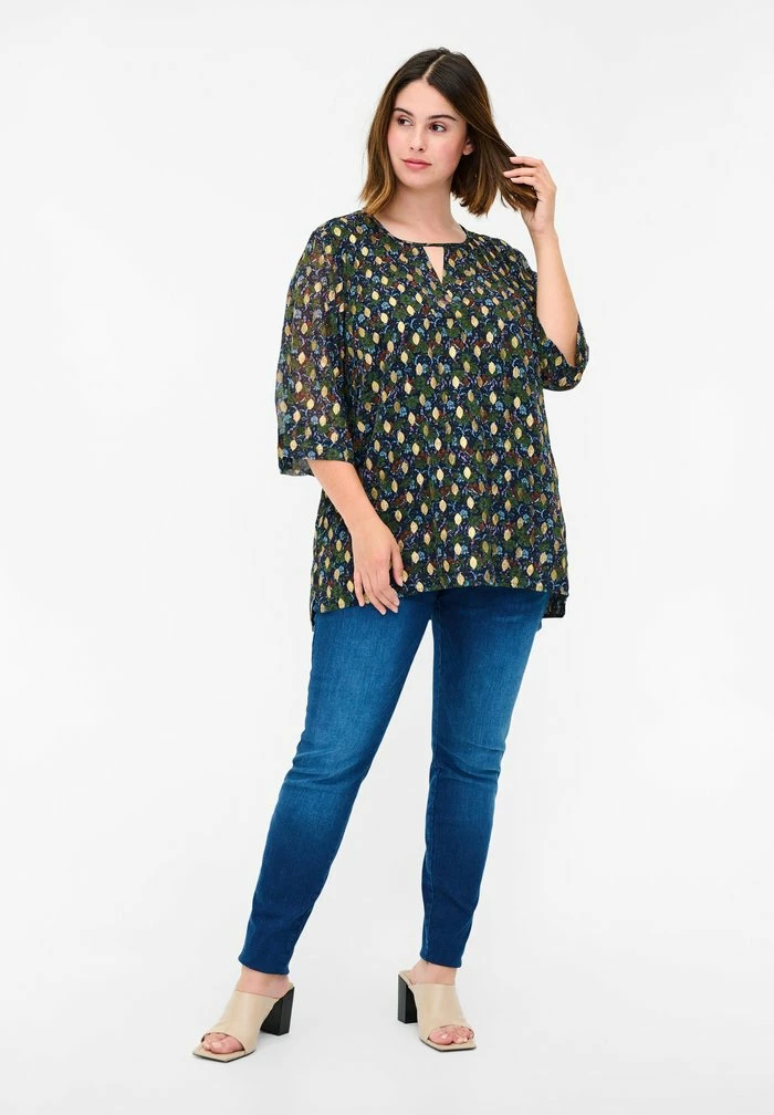 Zizzi Blouse - Flower Aop 2 Zizzi Blouse - Flower Aop – Image 2