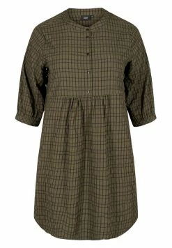 Zizzi Tunique - Ivy Green Check