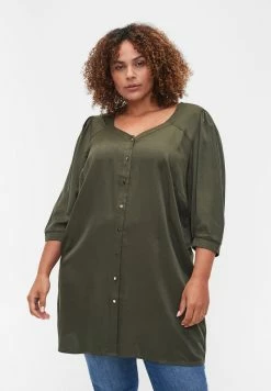 Zizzi MIT KNÖPFEN - Tunique - Green