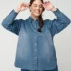 Zizzi WITH PUFF SLEEVES - Chemisier - Blue -France Zizzi Soldes 2022 5dbcf420ddc24131ae2d1f6f98771ed1