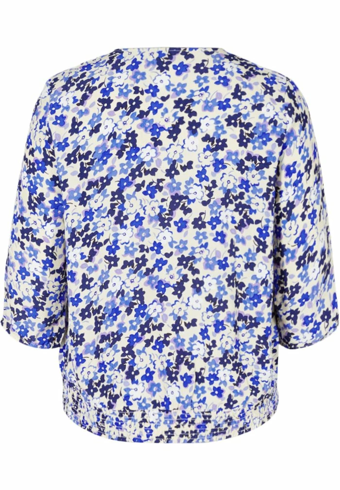 Zizzi Blouse - Blue Flower Aop 5 Zizzi Blouse - Blue Flower Aop – Image 5