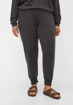 Zizzi Pantalon De Survêtement - Dark Grey Melange