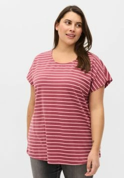 Zizzi WITH STRIPES - T-shirt Imprimé - Apple Butter Stripe