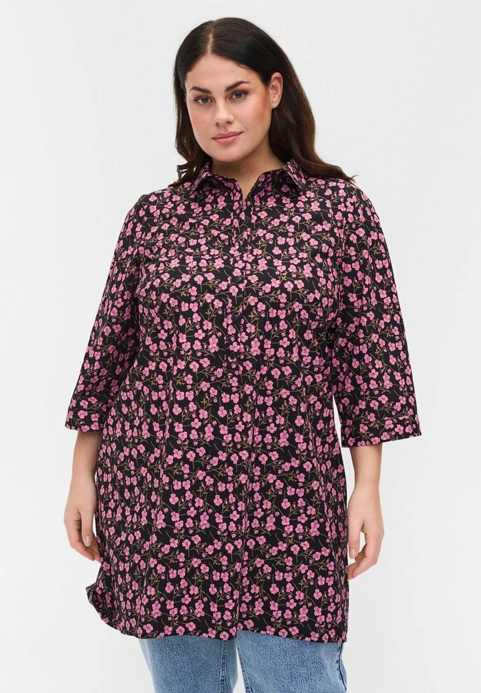 Zizzi MIT 3/4-ÄRMELN UND PRINT - Tunique - Flower Aop 1 Zizzi MIT 3/4-ÄRMELN UND PRINT - Tunique - Flower Aop