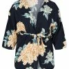 Zizzi MIT PRINT UND 3/4 ÄRMELN - Blouse - Dark Blue -France Zizzi Soldes 2022 611e98d8555243d48360148c023c4661