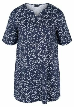 Zizzi MIT BLUMENPRINT UND A-LINIE - Tunique - Ns W. White Flower