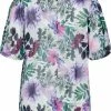 Zizzi Blouse - Purple Flower Mix -France Zizzi Soldes 2022 61be7e6e448a40a89fab527dd9752918
