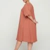 Zizzi Robe De Jour - Copper Brown -France Zizzi Soldes 2022 625e06a28b844a92957d9e4f9f718192