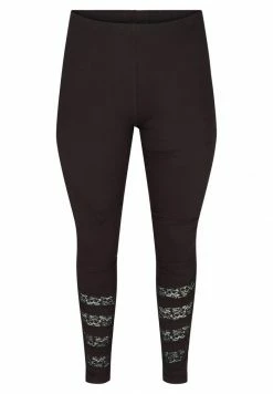 Zizzi LACE DETAILS - Legging - Black