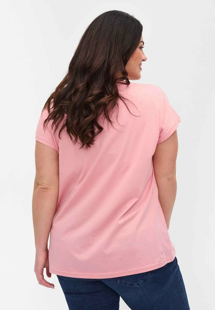 Zizzi T-shirt Imprimé - Blush Mel Leaf 3 Zizzi T-shirt Imprimé - Blush Mel Leaf – Image 3