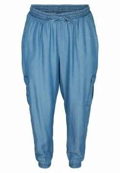 Zizzi Pantalon Cargo - Medium Blue