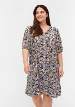 Zizzi Robe De Jour - Powder Puff Aop