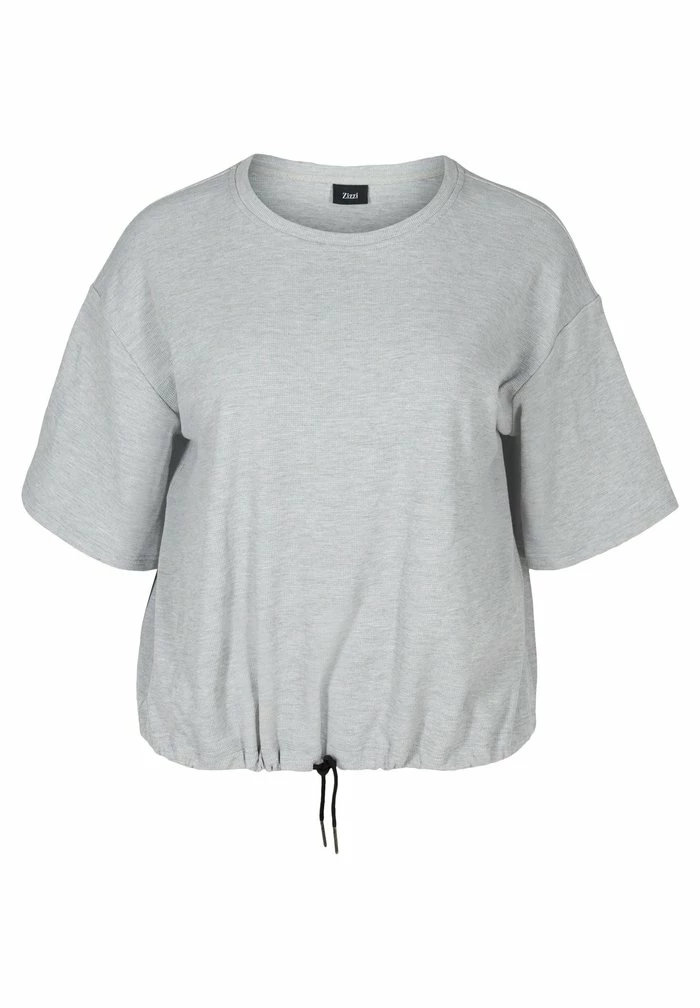 Zizzi T-shirt Imprimé - Light Grey Melange 4 Zizzi T-shirt Imprimé - Light Grey Melange – Image 4