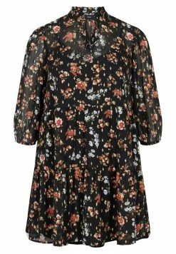 Zizzi Tunique - Black Ditsy Flower