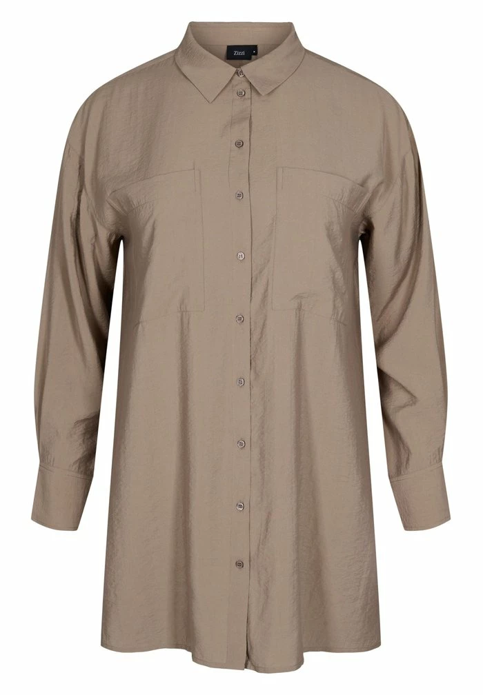 Zizzi MIT KNÖPFEN UND TASCHEN - Chemisier - Brindle 4 Zizzi MIT KNÖPFEN UND TASCHEN - Chemisier - Brindle – Image 4