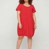 Zizzi Robe De Jour - Red -France Zizzi Soldes 2022 6bcd57291d764d88ae174337adbe345a