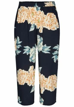Zizzi Pantalon Classique - Roses On Navy
