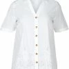 Zizzi MIT LOCHSTICKEREI - Chemisier - White