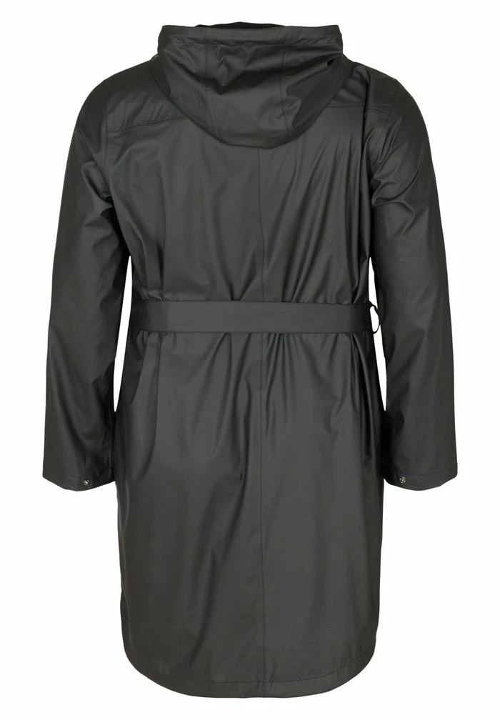 Zizzi REGEN MIT GÜRTEL UND - Parka - Black 8 Zizzi REGEN MIT GÜRTEL UND - Parka - Black – Image 8