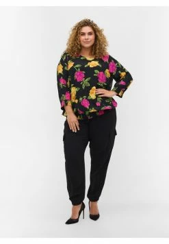 Zizzi 3/4 ÄRMEL - Blouse - Black Flower Aop