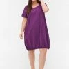Zizzi SHORT-SLEEVE - Robe De Jour - Purple -France Zizzi Soldes 2022 7115dc22481c4b789659721f45ff740e