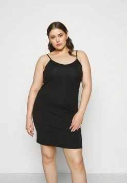 Zizzi BASIC STRAPPY TOP - Robe Fourreau - Black