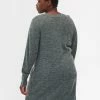 Zizzi MARLED WITH A V NECKLINE - Robe Pull - Green -France Zizzi Soldes 2022 715a1d64b46140e58229ed001257ca35