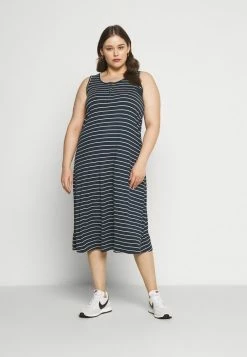 Zizzi VFREJA DRESS - Robe En Jersey - Mood Indigo/white