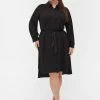 Zizzi BINDEBAND UND KNÖPFEN - Robe Chemise - Black -France Zizzi Soldes 2022 722a5696a5bb465b989c232a0f39efc0