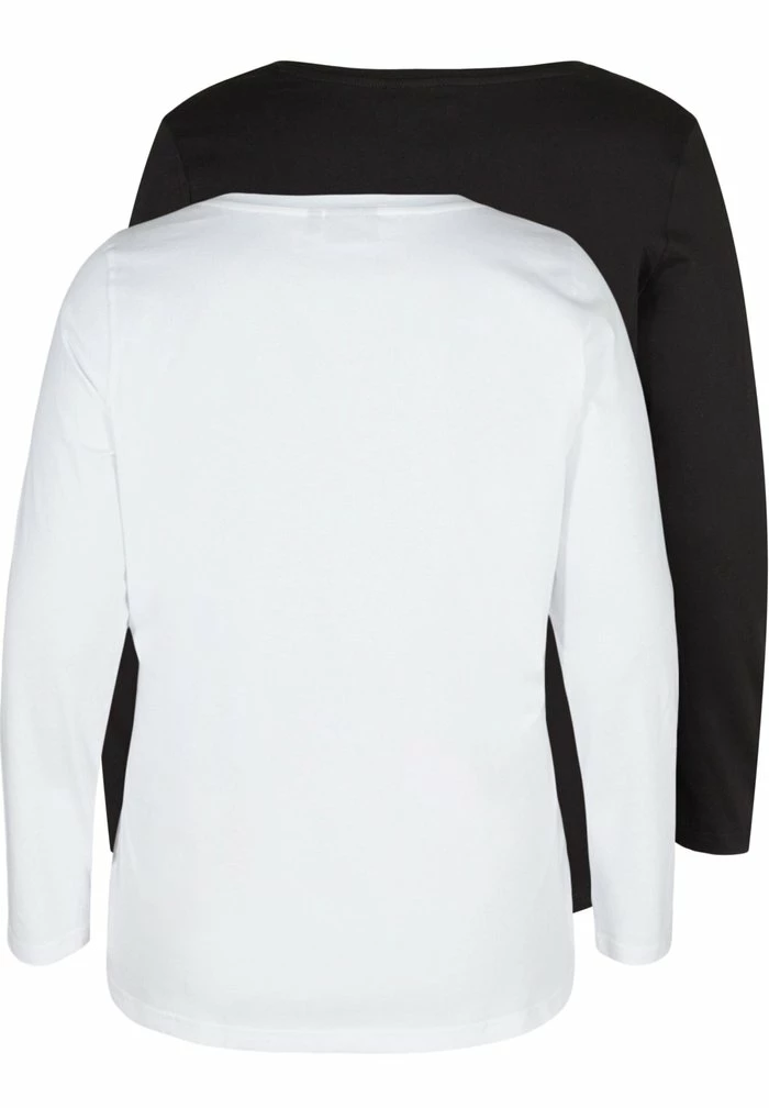 Zizzi 2-PACK BASIC - T-shirt à Manches Longues - White 5 Zizzi 2-PACK BASIC - T-shirt à Manches Longues - White – Image 5